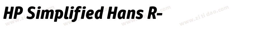 HP Simplified Hans R字体转换